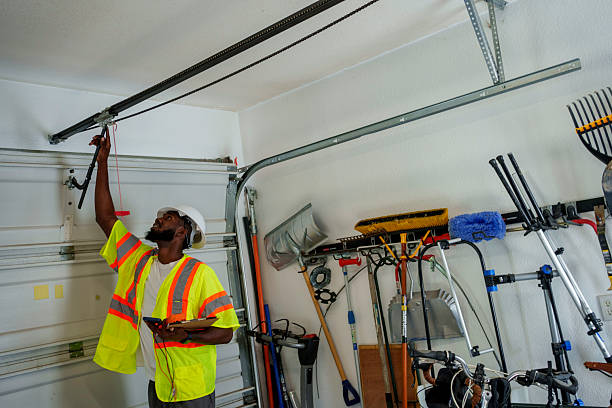 Professional Garage Door technician working in Swannanoa, NC